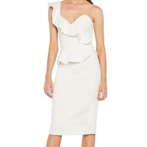 Bardot Camellia one shoulder ruffle dress